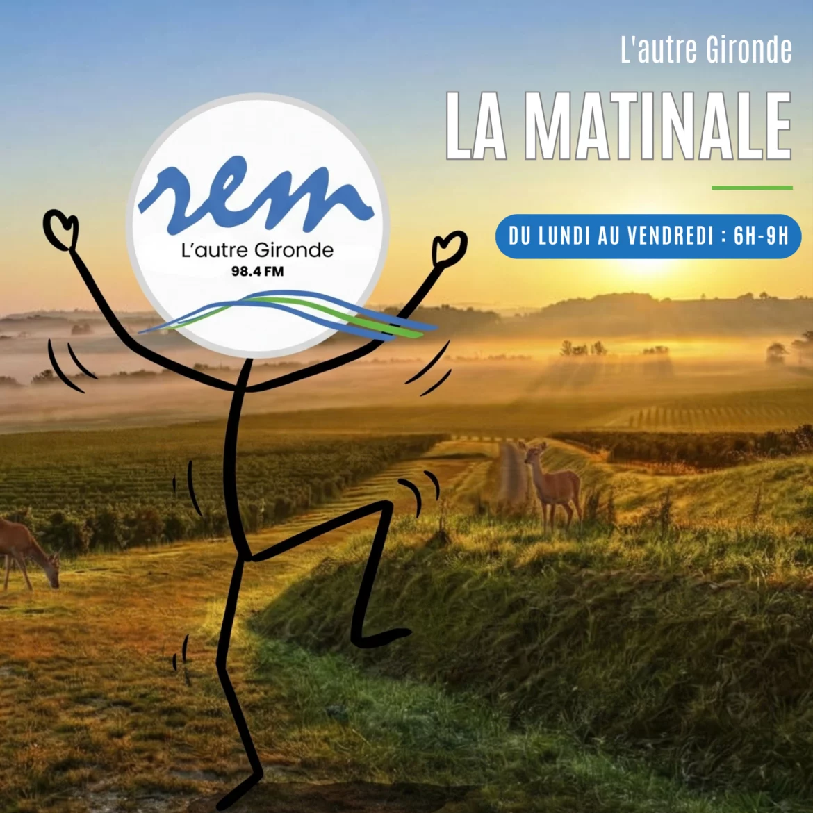 La matinale sur REM Radio, l'actu de l'Entre-Deux-Mers et du Sud-Gironde avec Mathieu ROMAIN, de 6h à 9h