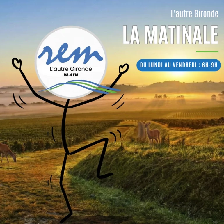 La matinale sur REM Radio, l'actu de l'Entre-Deux-Mers et du Sud-Gironde avec Mathieu ROMAIN, de 6h à 9h