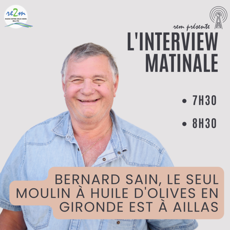 Bernard Sain, le seul moulin à huile d'olives est à Aillas