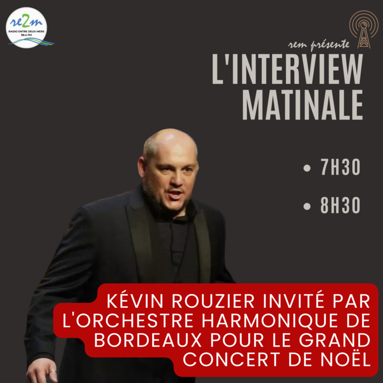 Kévin Rouzier invité par l'Orchestre Harmonique de Bordeaux pour le grand concert de Noël