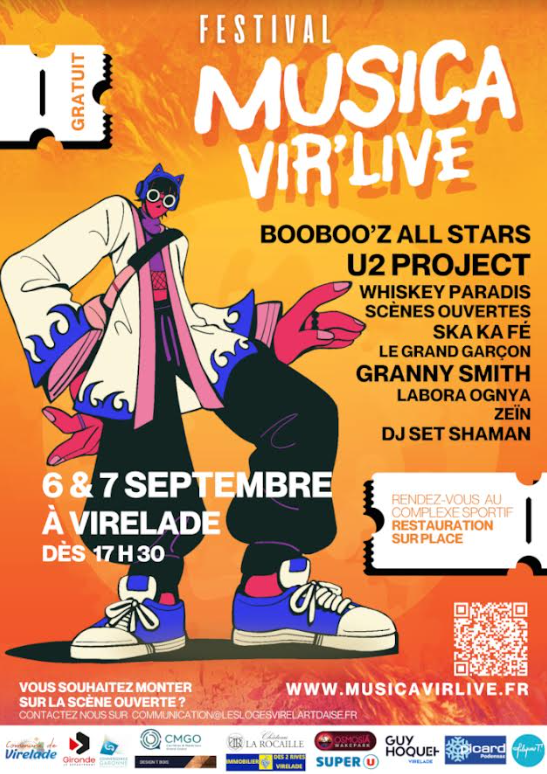 Festival Musica Vir’Live à Virelade deux jours de musique, d'animations familiales et de soutien aux associations locales.