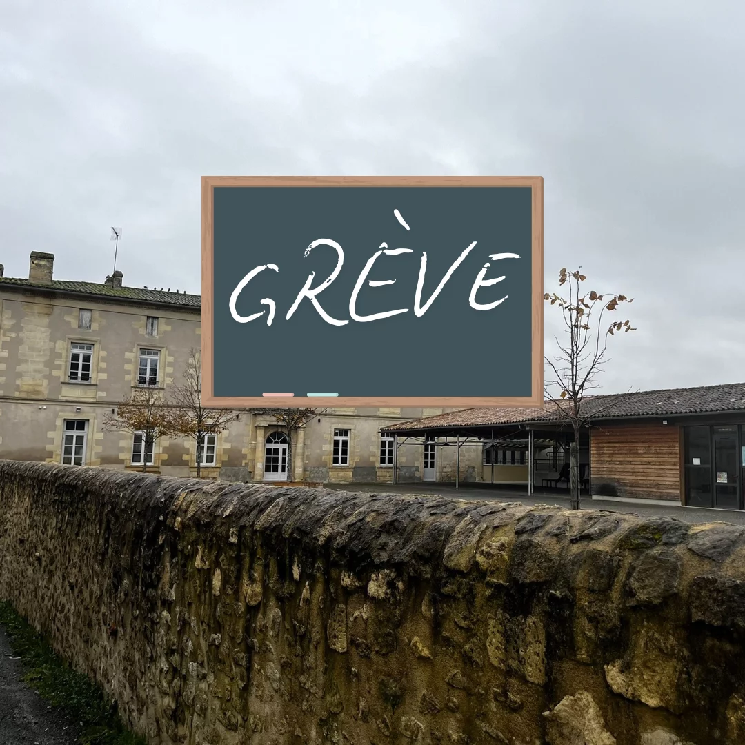 Grève à Sauveterre-de-Guyenne le 5 décembre 2024 : écoles perturbées, services périscolaires suspendus, service minimum limité pour les enseignants absents.