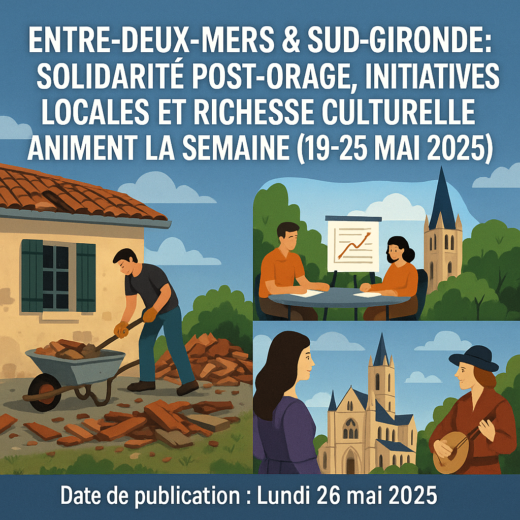 Entre-Deux-Mers & Sud-Gironde l'actualité du 19 au 25 Mai 2025