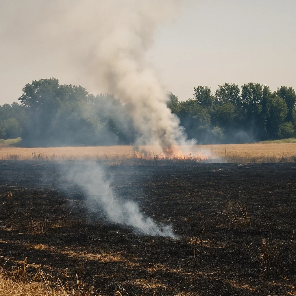 Incendie à Saint-Pierre-d’Aurillac : 500 m² brûlés