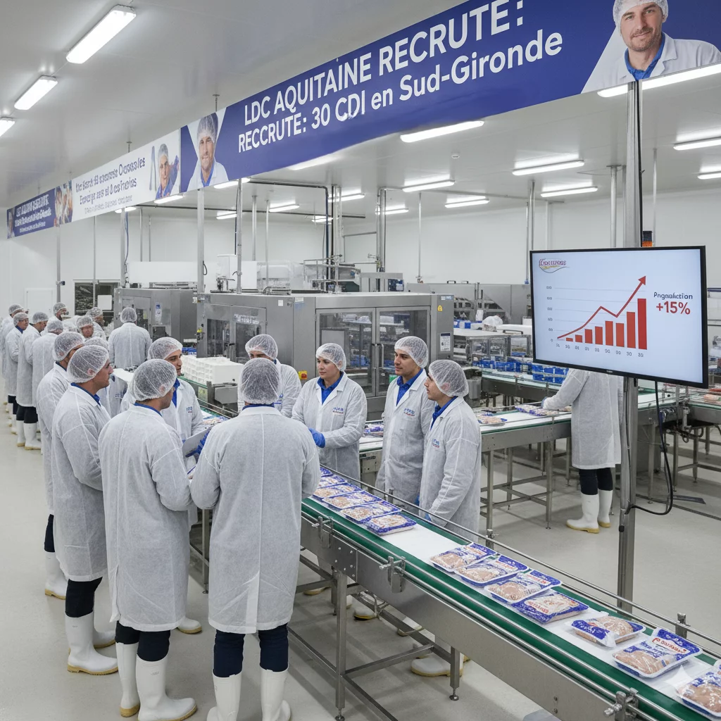 Emploi en Sud-Gironde le volailler LDC à Bazas recherche 30 salariés en CDI pour soutenir sa croissance