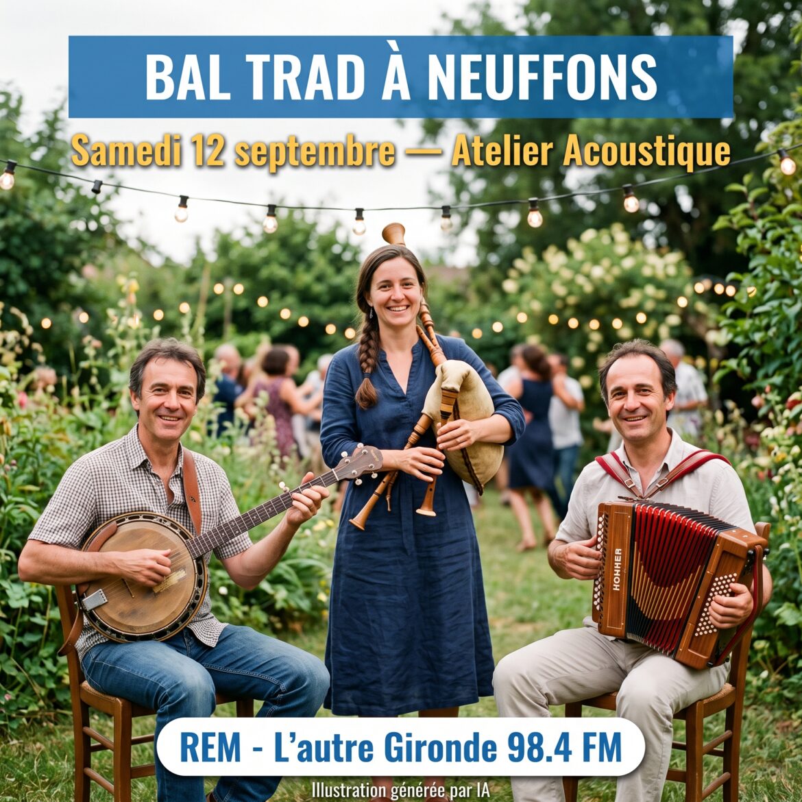 Bal trad à Neuffons le samedi 12 septembre : auberge espagnole à 19 h, concert et bal à 20 h.