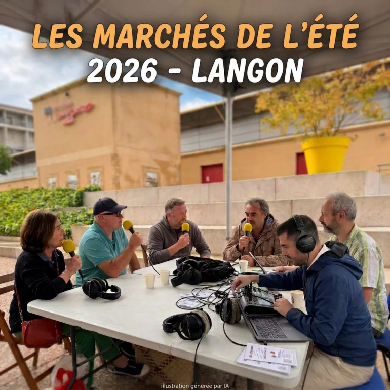 REM a posé son studio sur le marché de Langon. Torréfaction en direct, château de Roquetaillade, fromages et le maire. Podcast chapitré de la série.