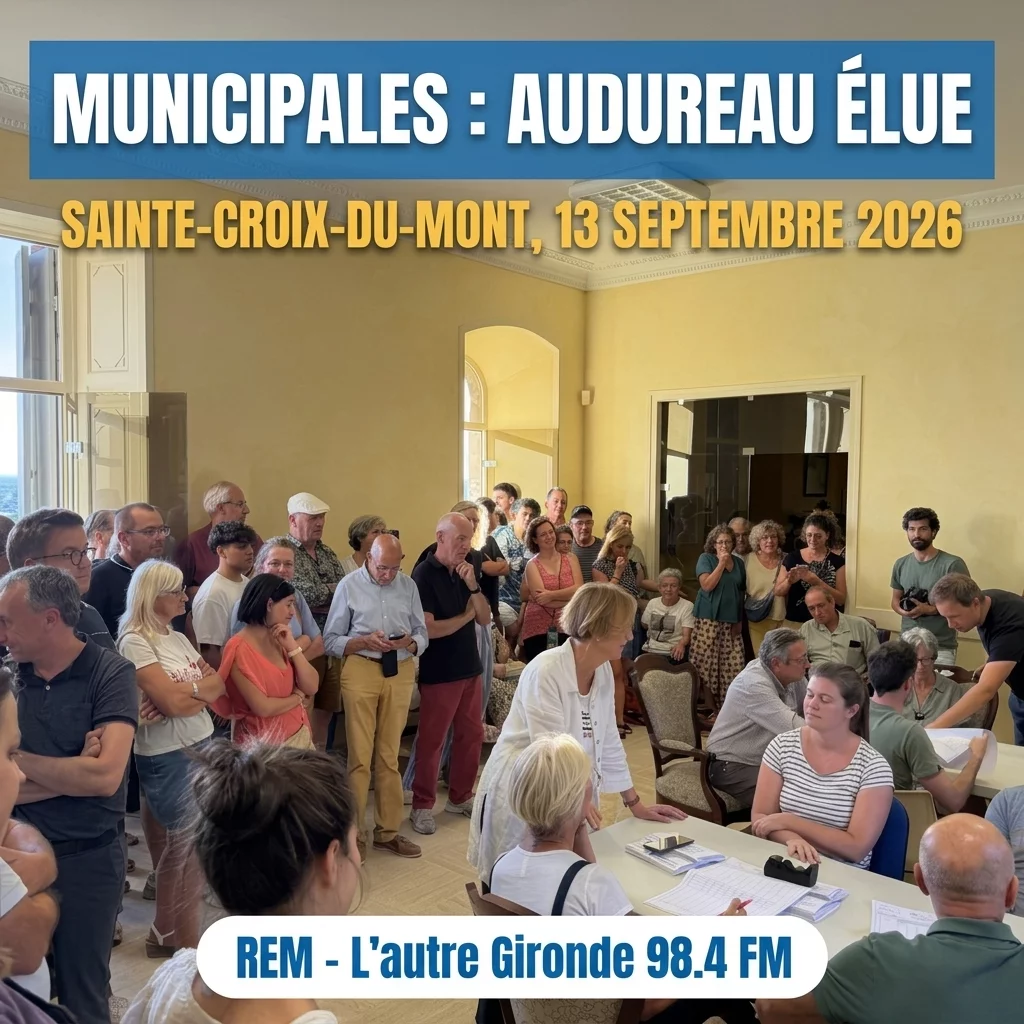 À Sainte-Croix-du-Mont, la liste d'Amélie Audureau l'emporte avec 53,18 % des voix, six mois après l'annulation du scrutin de mars. Conseil installé le 19.