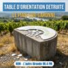 Table d&rsquo;orientation détruite au Pian-sur-Garonne