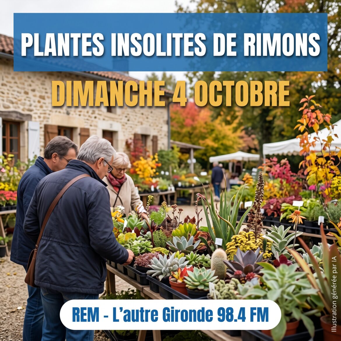 Le comité des Fêtes de Rimons organise la 4e Journée des Plantes Insolites dimanche 4 octobre, de 10h à 18h, au jardin du gîte communal. Entrée gratuite.