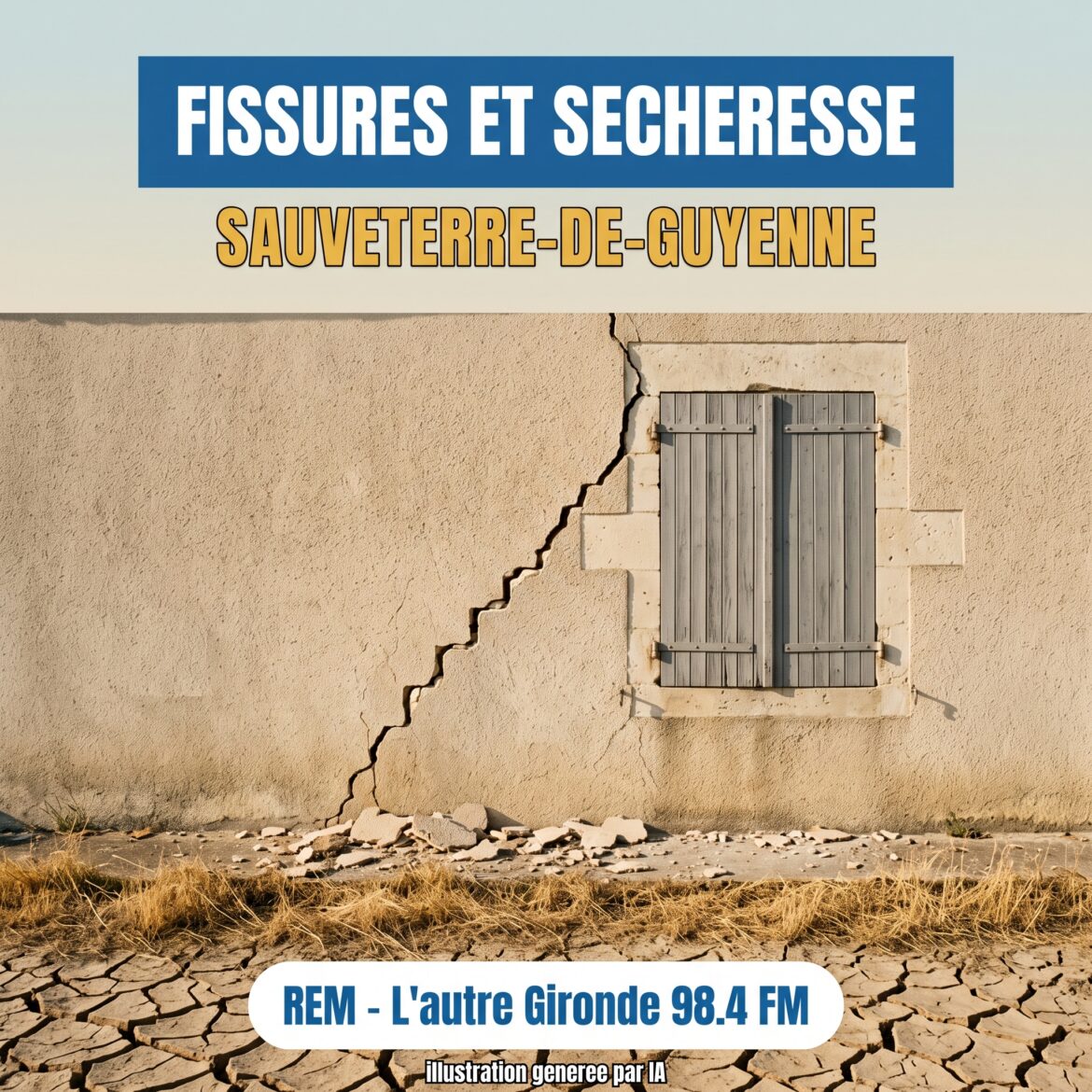 Fissures après la sécheresse : Sauveterre-de-Guyenne recense les maisons touchées