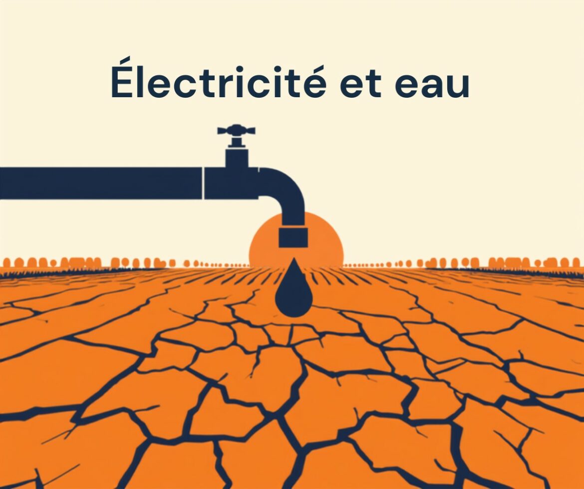Illustration : robinet fermé au-dessus d'une terre craquelée par la sécheresse, restrictions d'usage de l'eau en Gironde